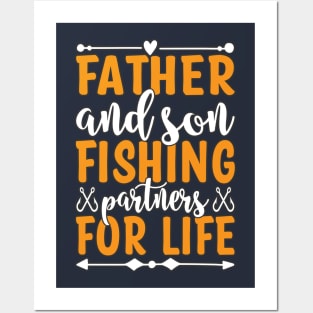 father and son fishing partner for life Posters and Art